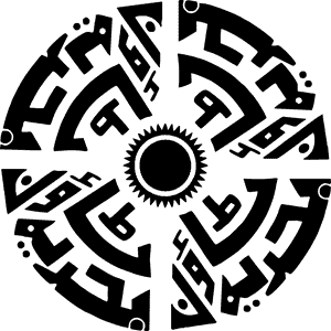 Icon of a black office building with eight windows and an entrance.