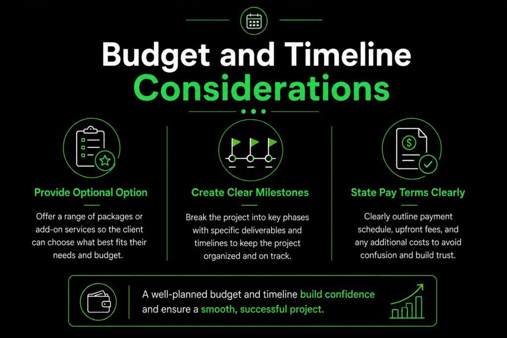 Budget and timline consideration